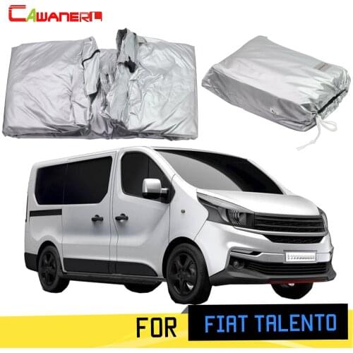 Cawanerl Car Cover Sunshade MPV Outdoor Sun Rain Snow Protection Cover Dust Proof For Fiat Talento SWB 2016 2017 2018 2019