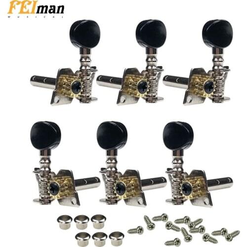 Pleroo B110 black 3L 3R Guitar Tuning Pegs Tuners Machine Heads for Acoustic Classical Guitar replacement guitarra Accessories