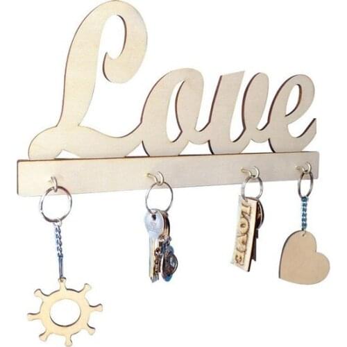 Cici Valentines day Love Wood Keychain paintable decorative objects декоративные предметы под роспись