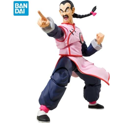 BANDAI SHF DRAGON BALL Original Tao Pai Pai 7 Inch Anime Action Figure Toys Super Saiyan Figures Toy Ornaments Doll Kids Gift