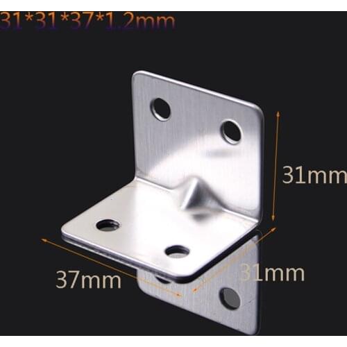 Brand New 20PCS Stainless Steel Right Angle Furniture Corner Braces L Shape Furniture Reinforced Support Brackets Connectors