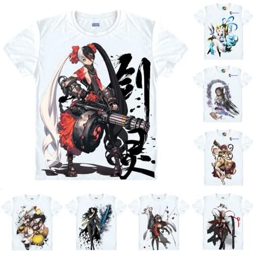 Coolprint Anime Shirt Blade & Soul T-Shirts Multi-style Short Sleeve Pohwaran Jinsoyun Jin Seo Yeon Cosplay Motivs Hentai Shirts