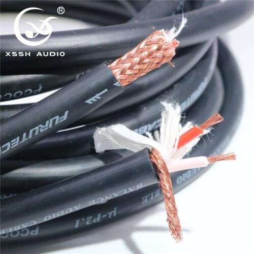 Hi-end HIFI XSSH Audio 8mm FURUTECH ALPHA Series μ-P2.1 PCOCC Conductor Balance Audio Cable Wire Cord Line Cables