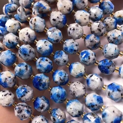 Icnway 38cm Natural K2 7x8-11x12mm Round Faceted Lantern Beads Diy Jewelry Accessorie Necklace Bracelet Earrings