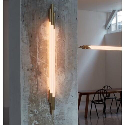 Retro creative glass strip wall lamp bathroom mirror front wall lamp living room background wall corridor wall lamp