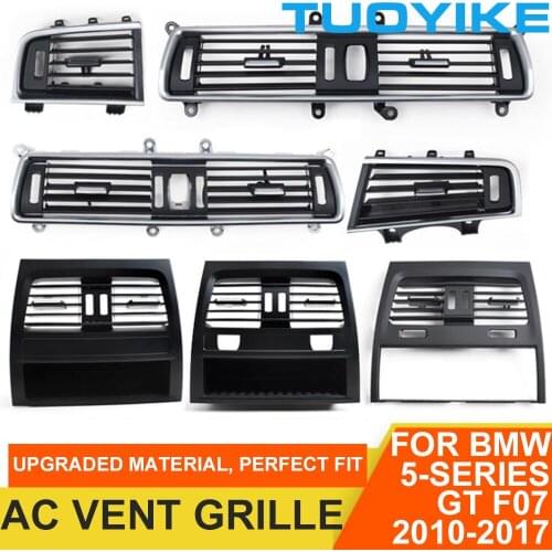 LHD Car Front Central Rear AC Air Conditioner Vent Grille Panel Cover Trim Chrome Outlet Replace For BMW 5 Series GT 528 535 F07