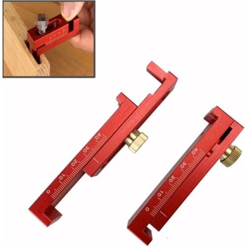 Aluminum alloy depth measuring ruler woodworking line ruler Sawtooth ruler marking Gap Gauge Measuring Tool