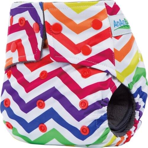 Reusable Waterproof Baby Cloth Diapers Cover With 4 Layer Charcoal Inserts& Double Gussets Bamboo Charcoal Diaper HA022