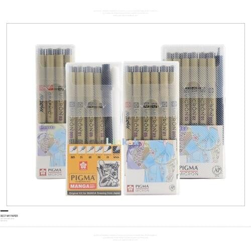 Sakura Pigma Micron Blister Card Ink Pen Set, Black, Ass't Point Sizes XSDK-4,XSDK-6,XSDK-7 Set,Precise line widths,for drawing