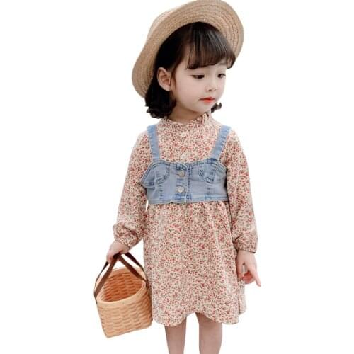 Baby Girl Clothes Vest + Floral Dress Costume For Girls Spring Autumn Girl Set Casual Style Kids Clothing