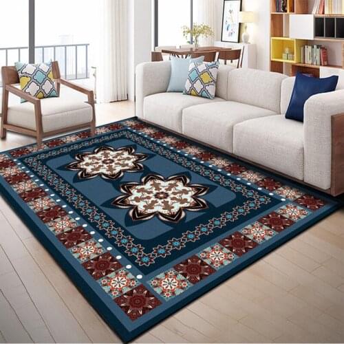 Persian Vintage Carpets For Living Room Bedroom Area Rugs Non-Slip Sofa Coffee Table Floor Carpet Mats Home Ethnic Retro Morocco