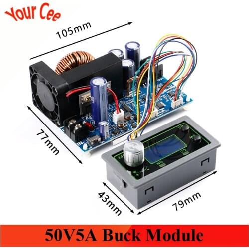 DC 50V5A CNC Step-down Buck Adjustable Power Supply Module 50V 5A Digital LCD Display Meter Constant Voltage Constant Current