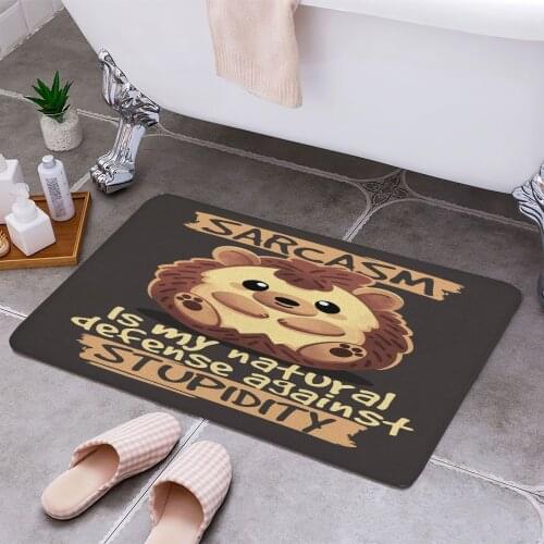 Sarcastic hedgehog 3D Print Doormats Rectangle Non-Slip DoorMat Bedroom Kitchen Entrance Print Door rugs Dropshipping