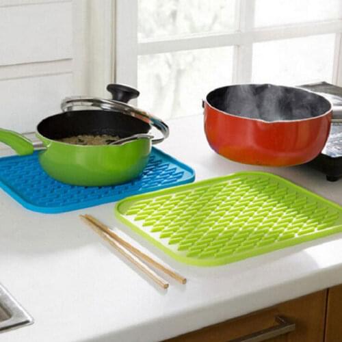 Rectangle Silicone Dish Drying Mat Premium Heat Resistant Dinnerware Table Mat Tableware Dishwasher Placemat Kitchen Dish Mat