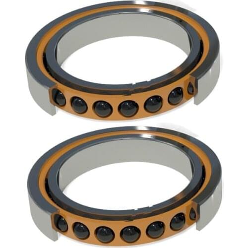 1Pair 7202 7202C P4 HQ1 DB 15X35X11 Angular Contact Bearings Speed Spindle Bearings CNC ABEC-7 SI3N4 Ceramic Ball