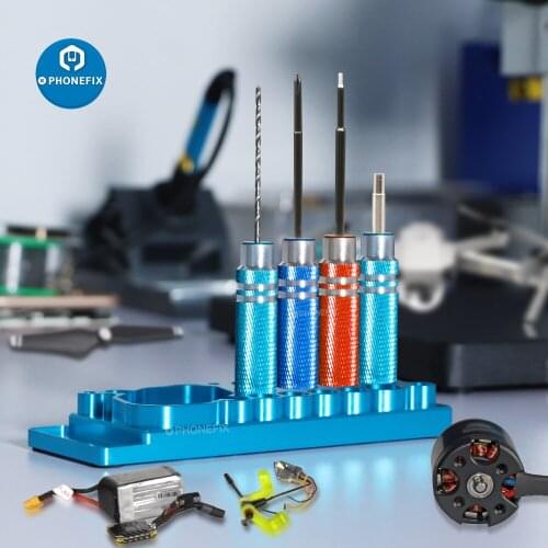 RC Car Screwdriver Storage Holder Tool Socket Metal Multiple Holes Hobby Portable DIY For RC Model Screwdriver Stand Organizer