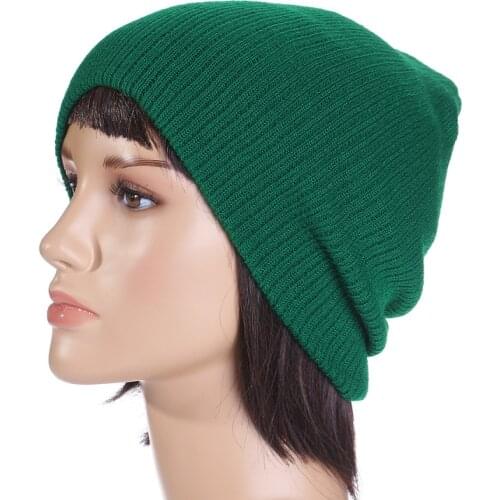 Hip Hop Hat Womens Winter Cap For Girls Unisex Acrylic Blends Solid Warm Knitted Bonnet Femme Hot Casual Skullies Beanies Men