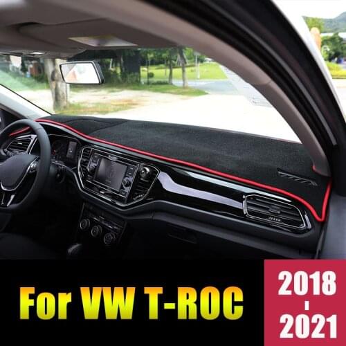 For Volkswagen VW T-ROC T ROC TROC 2020 2019 2018 LHD Car Dashboard Cover Sun Shade Mats Anti-UV Pad Carpet Trim Accessories