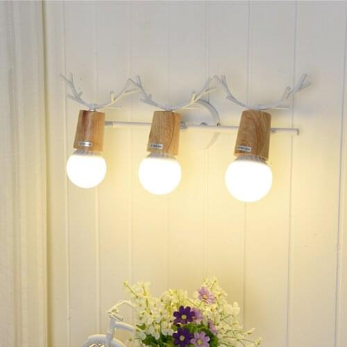 Creative personality antlers led Wall lamp Living room bedroom wall light Bathroom mirror lamp chiffonier Mirror led wall sconce