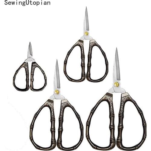 Vintage Scissors Bamboo Stainless Steel Scissors Sewing Scissors Tailor Scissors Fabric Cutter Cross Stitch Embroidery Thread