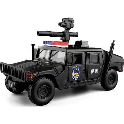 High quality 1:32 H1 special SWAT alloy model,simulation die-cast sound and light childrens toy car model,free shipping