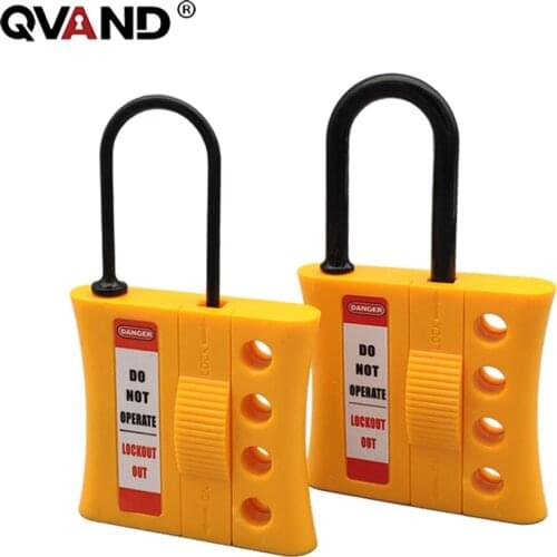 QVAND Hot Sales Insulated Nylon Safety Plastic Emergency Stop Lockout Hasp Tagout