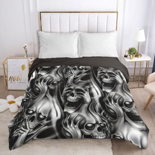 Skull Deadpool lady Duvet cover Quilt/Blanket/Comfortable Case 140x200 240x220 Queen King Single Bedding for Home silver