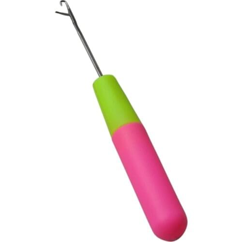 12pcs/pcs Plastic Handle Crochet Hook Hair Weave Needle For Knitting For Micro Rings/Links/Beads Loop Hair Extensions