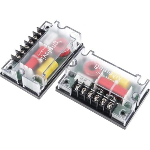 2pcs 2 Way Car Audio Frequency Divider Circuit Automobiles Audio Loudspeaker Speaker Woofer Wave Filter Auto Accessories