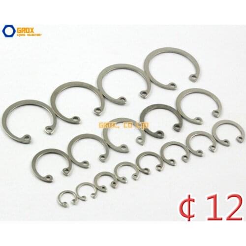 200 Pieces 12mm 304 Stainless Steel Internal Circlip Snap Retaining Ring