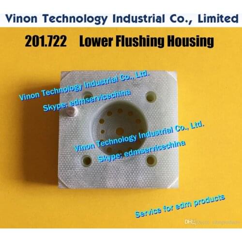 201.722 edm Lower Flushing Housing 50x50x13.3t for Agie Challenge,Classic,CUT1000, 500836284, 836.284 AGIE WEAR PARTS 201722