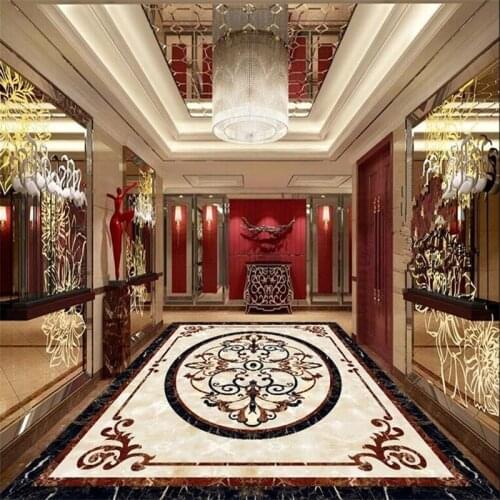 Large custom wallpaper 3d murals simple European style marble tiles parquet papel de parede para quarto 3d floor decoration обои