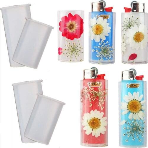 4Pcs Lighter Protective Cover Epoxy Resin Casting Mold, Cigar Lighter Protective Punch Epoxy Resin Silicone Molds for J5/J3 DIY