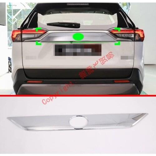 ABS Chrome Rear Door Trunk Lid Cover Trim Exterior Molding Stickers For Toyota Rav4 2019 2020
