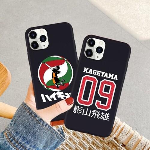 Haikyuu Oya Volleyball Japan Anime Phone Case For iPhone 11 12 Pro Max X XR XS SE 2020 7 8 6Plus Black Soft Silicone Cover Shell