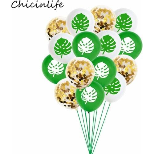 Chicinlife Turtle Leaf Balloon Confetti Balloonsa Hawaii Party Decoration Flamingo Balloon Wedding Birthday Decoraiton
