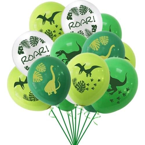 Dinosaur Party Supplies Roar dino Confetti Latex Balloon Decoration Birthday Jungle Party Jurassic World Ballon kids Favor toys