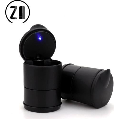 1pc Car Ashtray LED Ash Tray Plastic Cup Garbage Container Portable Cigarette Cigar Creative
