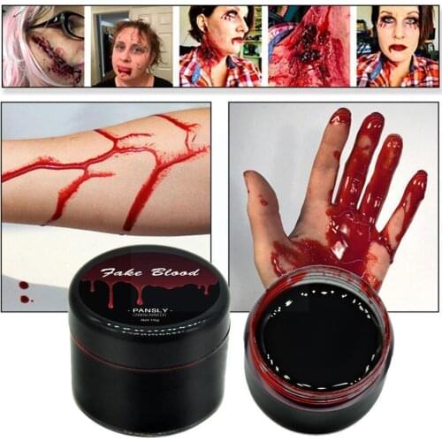 Hallowen Blood Fake Wounds Scars Bruises Fake Blood Body Ultra-realistic Of Pumpkin Human Makeup Face 15g Cosplay F7Q6