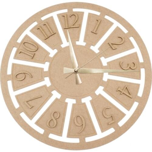 HLO Decorative Mechanism Clock 2021 New Modern MDF Quality Affordable Decorative Horloge Murale Painting Diffirent Colors