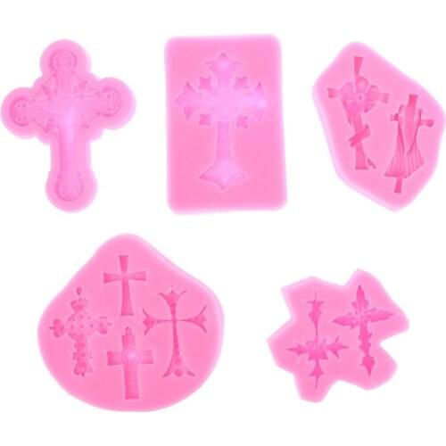 Cross Of Jesus Silicone Fondant Cake Mold Baking Decorating Tools Mold Tool Cooking Kitchen Accessories