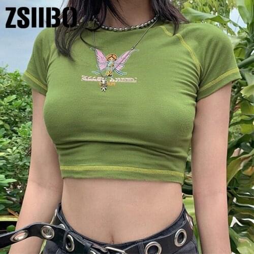 Женские укороченные футболки Midnite Star China At AliExpress