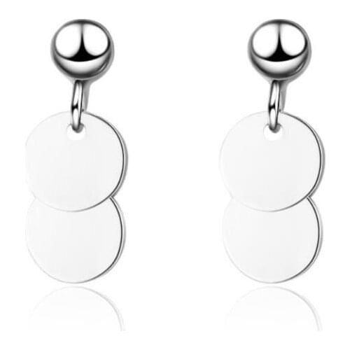 Everoyal Trendy Round Silver Stud Earrings For Women Jewelry Top Quality Silver 925 Sterling Earrings Girls Birthday Accessories