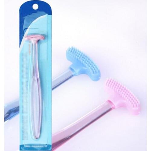 1 pc Soft Tongue Brush Cleaning the Surface of Tongue Oral Cleaning Brushes Tongue Scraper Cleaner