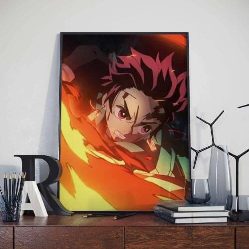 Wall Art Home Decor Canvas Demon Slayer Painting Modern Anime Picture Hd Print Cartoon Modular Poster Living Room No Framework