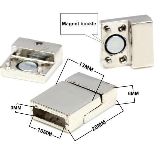 OlingArt 20*13mm 4pcs/lot Magnetic Clasp Fit 10*2mm leather cord bracelet Rhodium/bronze DIY Necklace/bracelet Jewelry making