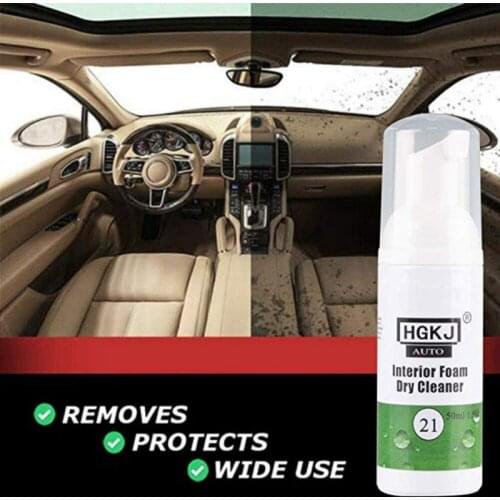 HGKJ-21-50ml Interior Leather Cleansing Foam Dry Cleaning Agent Leather Cleaner Refurbishing Agent