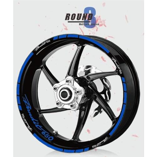 Striped wheel sticker reflective motorcycle sticker exclusive waterproof sunscreen wheel sticker FOR SUZUKI Bandit650 650 Bandit