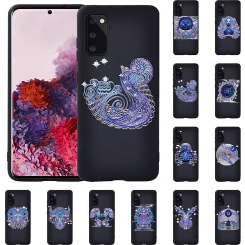 Zodiac Pattern Luxury Phone Case for Samsung S8 S9 S10/S10 Plus Samsung S20/S20 Plus Soft Silicone Anti-drop Cover