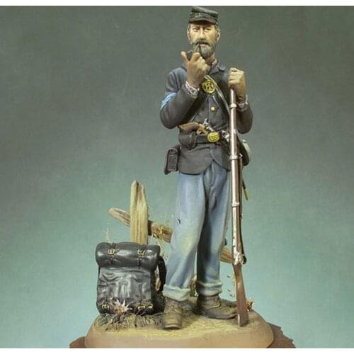 Self-assembled New Unassembled 1/18 ancient man stand warrior Resin Figure Unpainted Model Kit